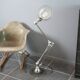 Jieldé lamp with 4 arms, clear matte varnish, vintage industrial.