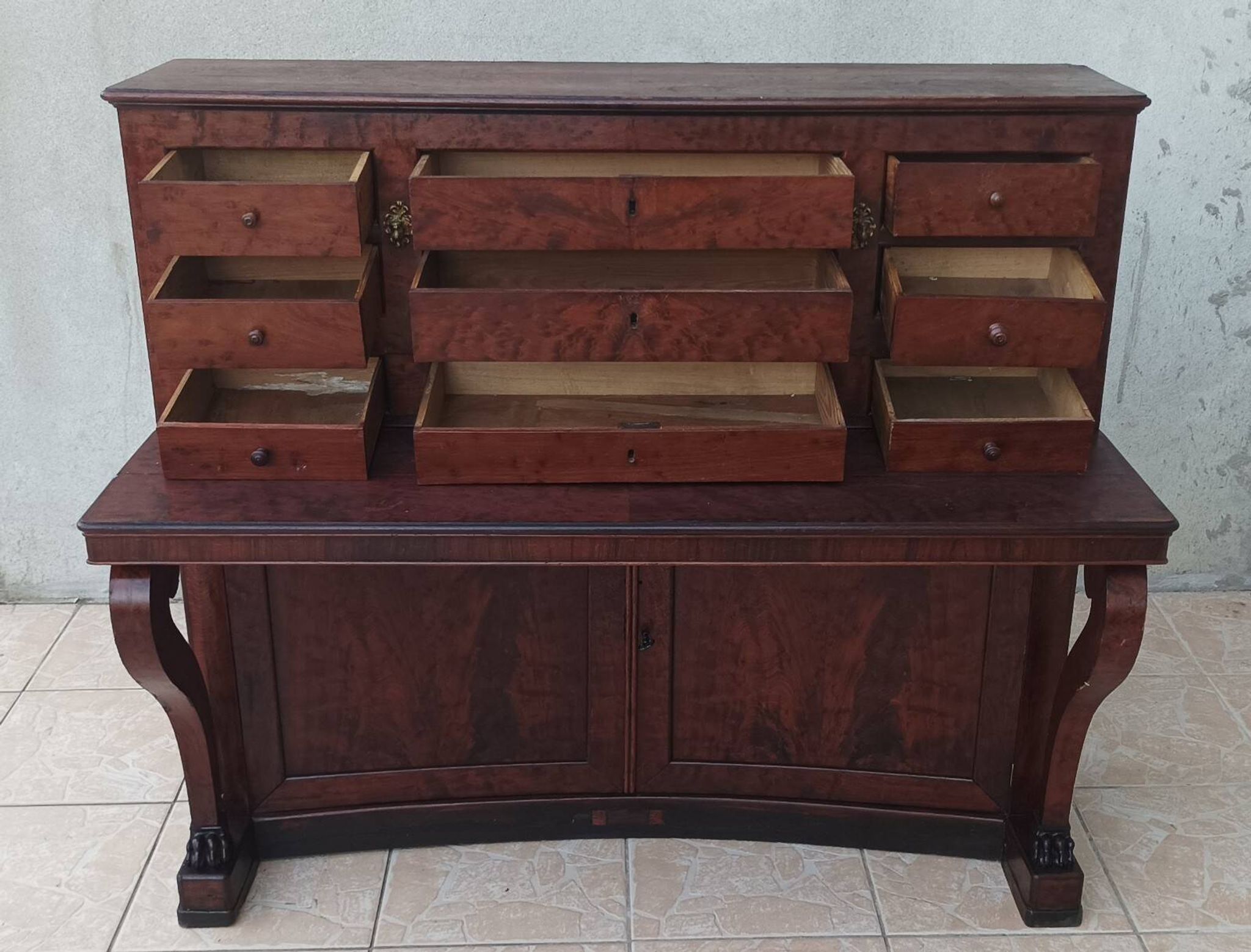 Buffet style Empire en acajou