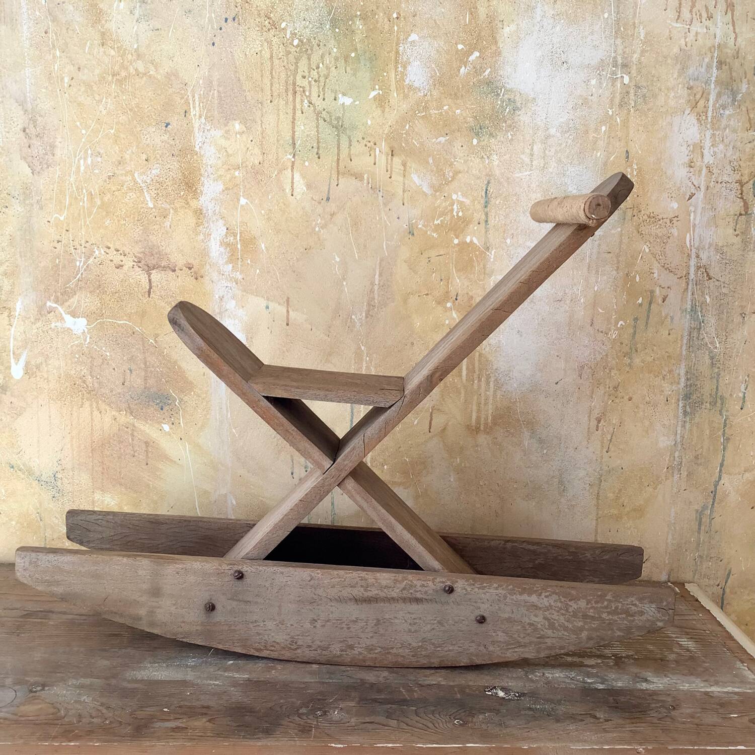 Wooden rocking horse