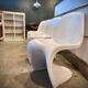 4 fauteuils style Panton blanc