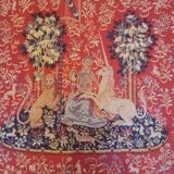 Antique tapestry from Halluin: The Lady and the Unicorn