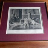 Odalisques engraving XIXth signed Luigi Crosio