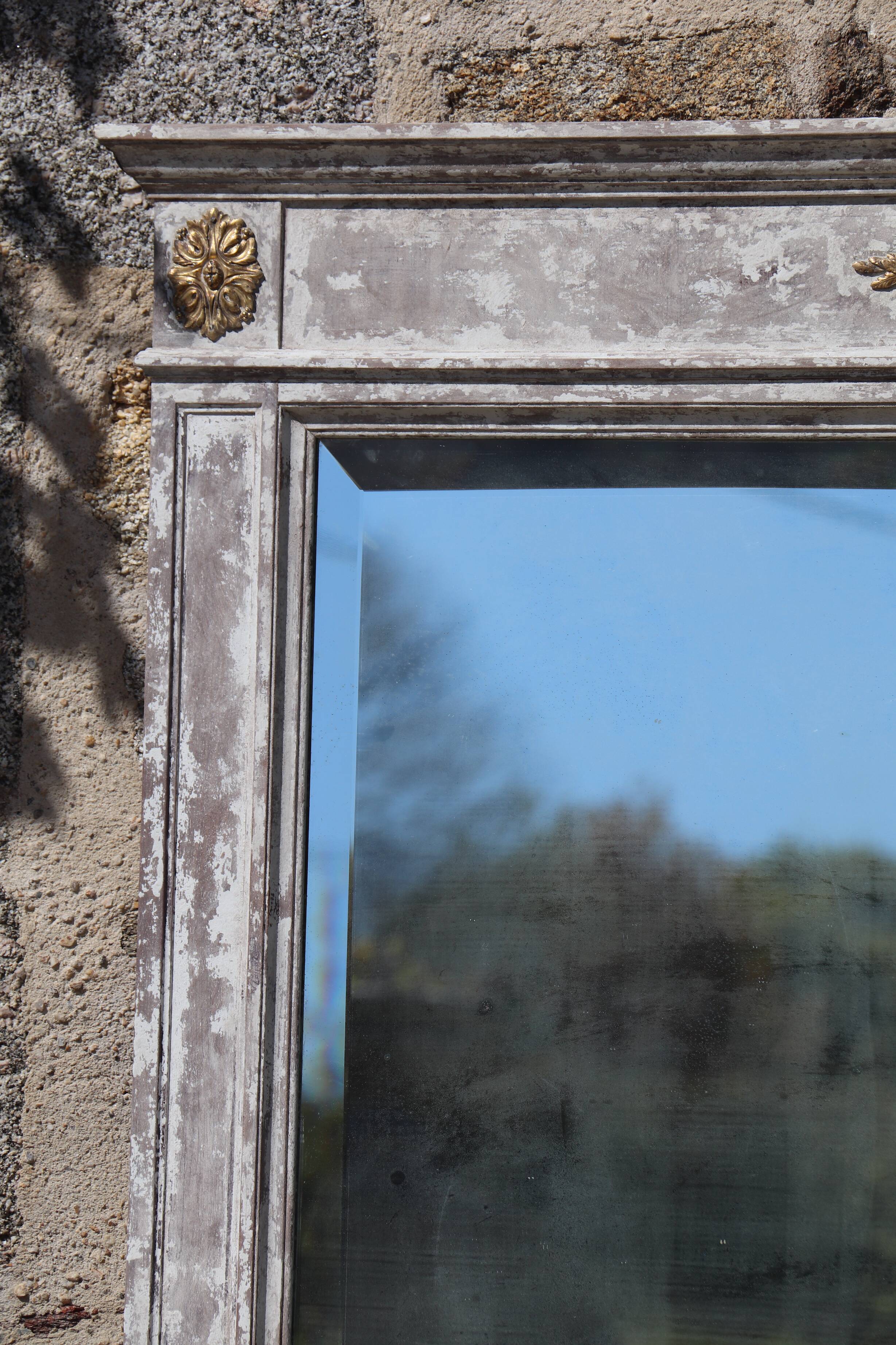 Louis XVI-style trumeau mirror  - 168x106cm
