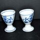 Set of 2 vintage coquetiers in white porcelain Copenhagen style