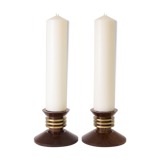 Large pair of art deco candlesticks by Louis Prodhon