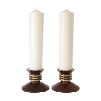 Large pair of art deco candlesticks by Louis Prodhon