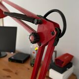 Vintage brick red architect lamp