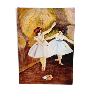 Huile sur toile ballerines années