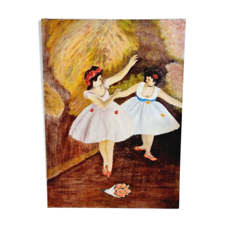 Huile sur toile ballerines années 70