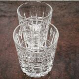 Crystal whiskey glass duo