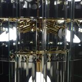 Large chandelier, 46 hanging beveled glass plates