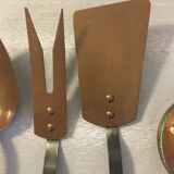 batch of copper utensils