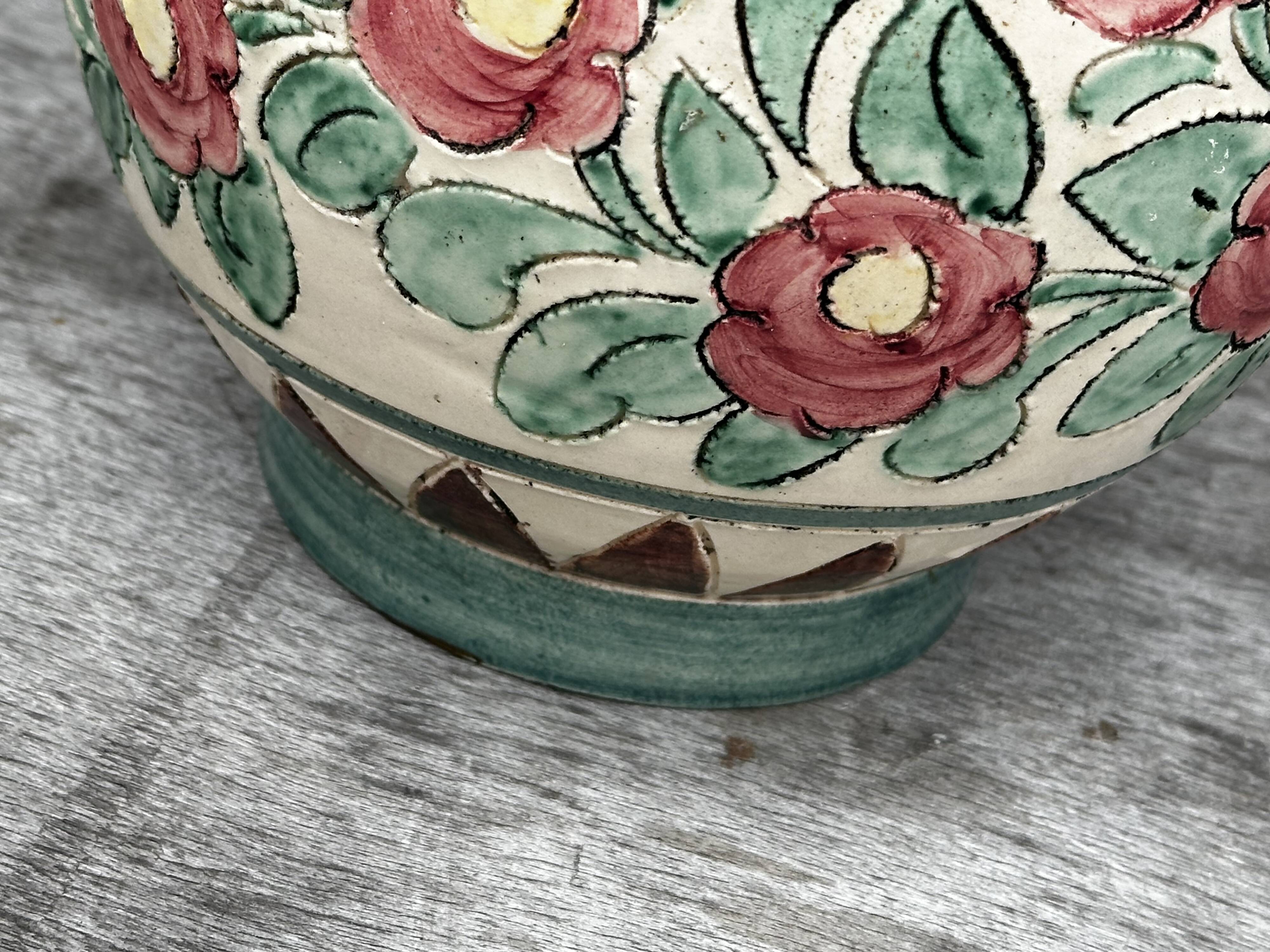 Vase signed Ceraflor - Ceramics from Monaco H 22 cm