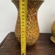 Set of 3 vases and 1 trinket tray, Honey / Fat Lava Vallauris, 1970s