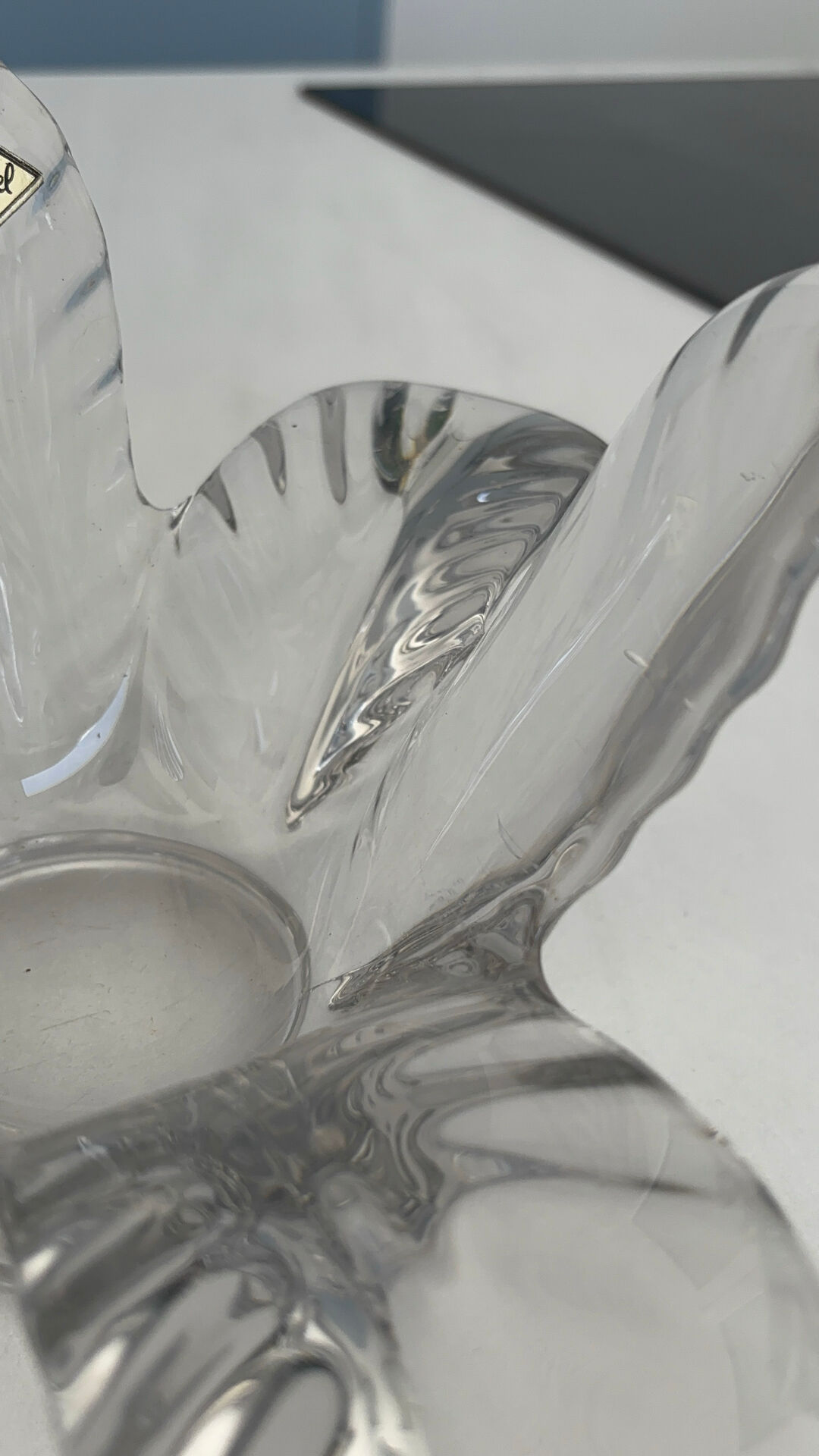 Vide-poche vintage Vannes-le-Châtel en cristal formant fleur