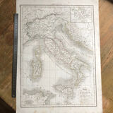 1837 - Map of ancient Italy from Illyria and Sicily