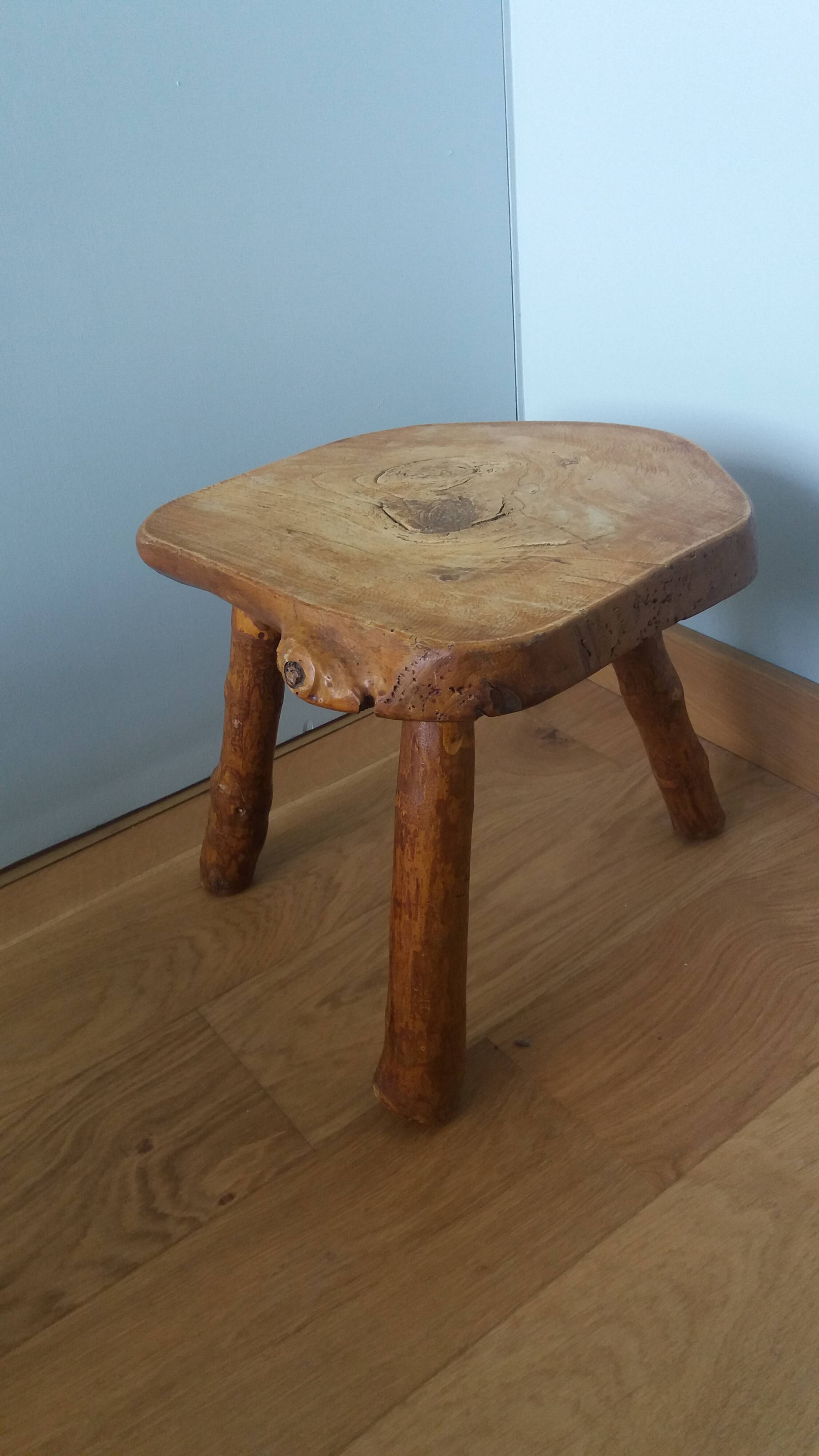 Brutalist tripod stool