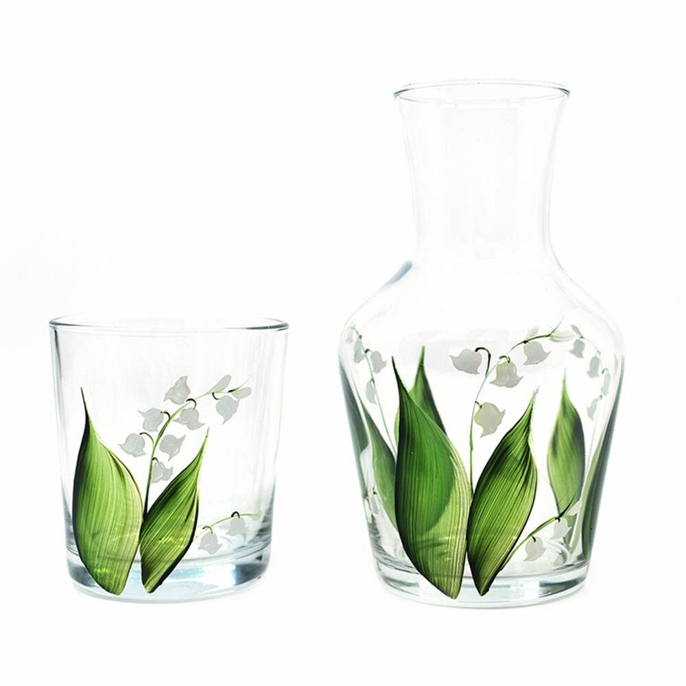 Lily of the Valley Carafe and Tumbler