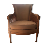 Wicker fauteil, beige