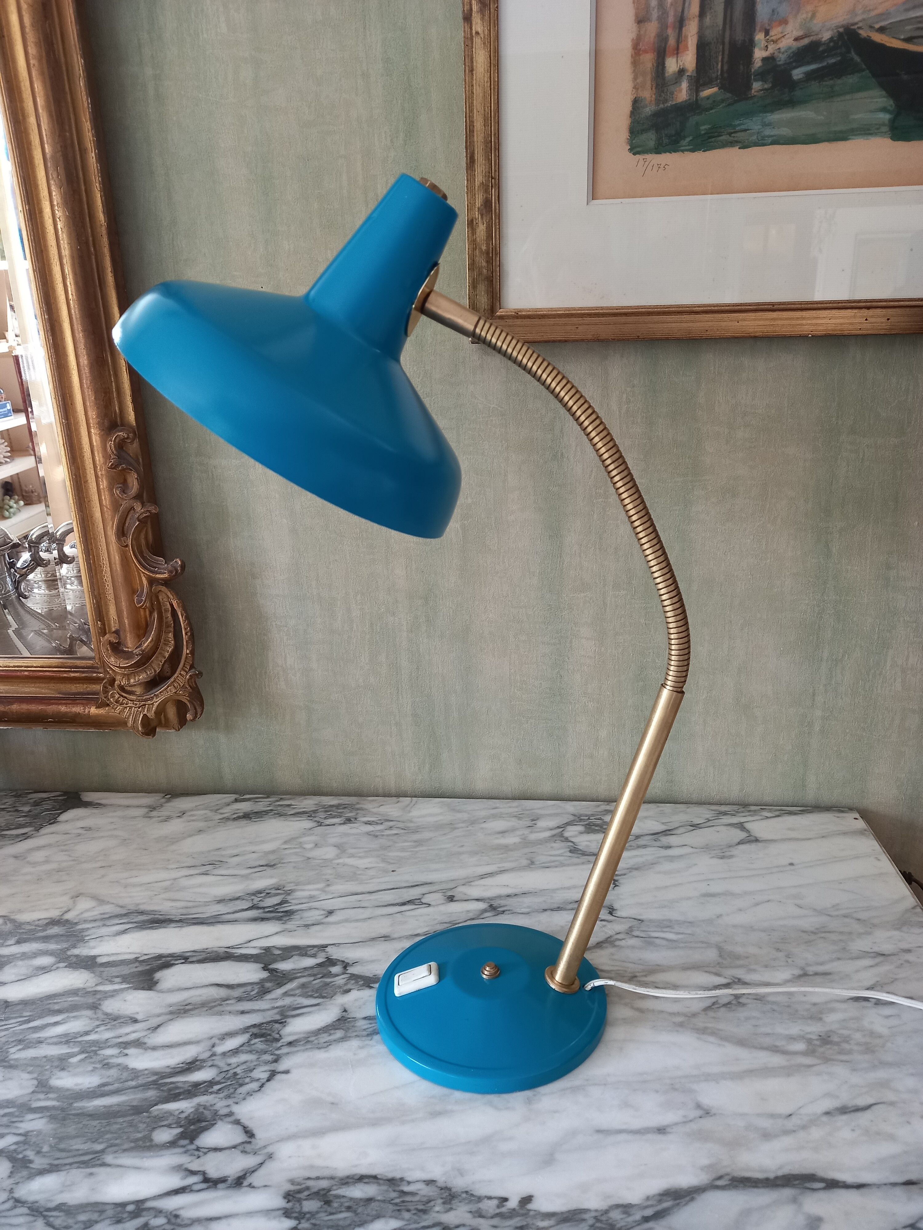 Vintage blue desk lamp