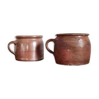 Duo of ancient terracotta pots