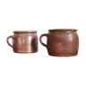 Duo of ancient terracotta pots