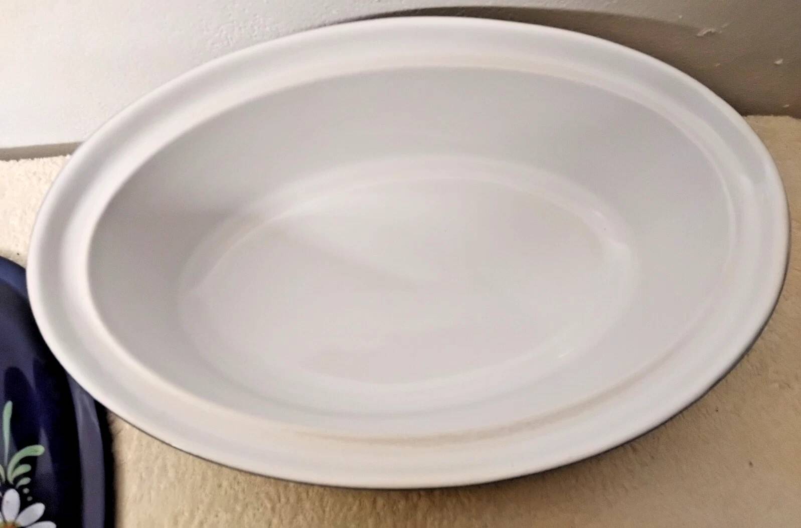 Large Oval Cocotte A Baeckeoffe in Ceramic France Vintage