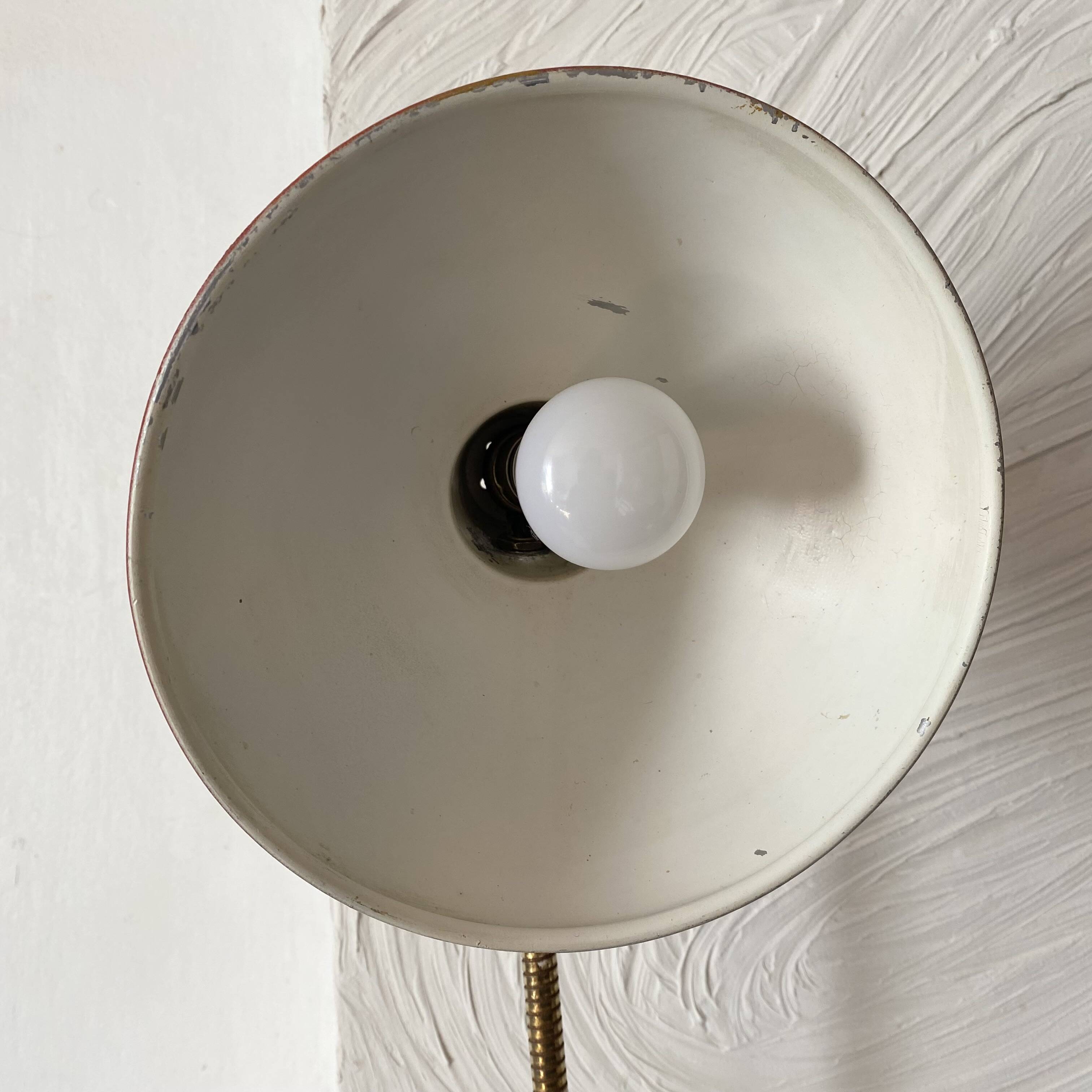 Vintage red and black articulated lamp