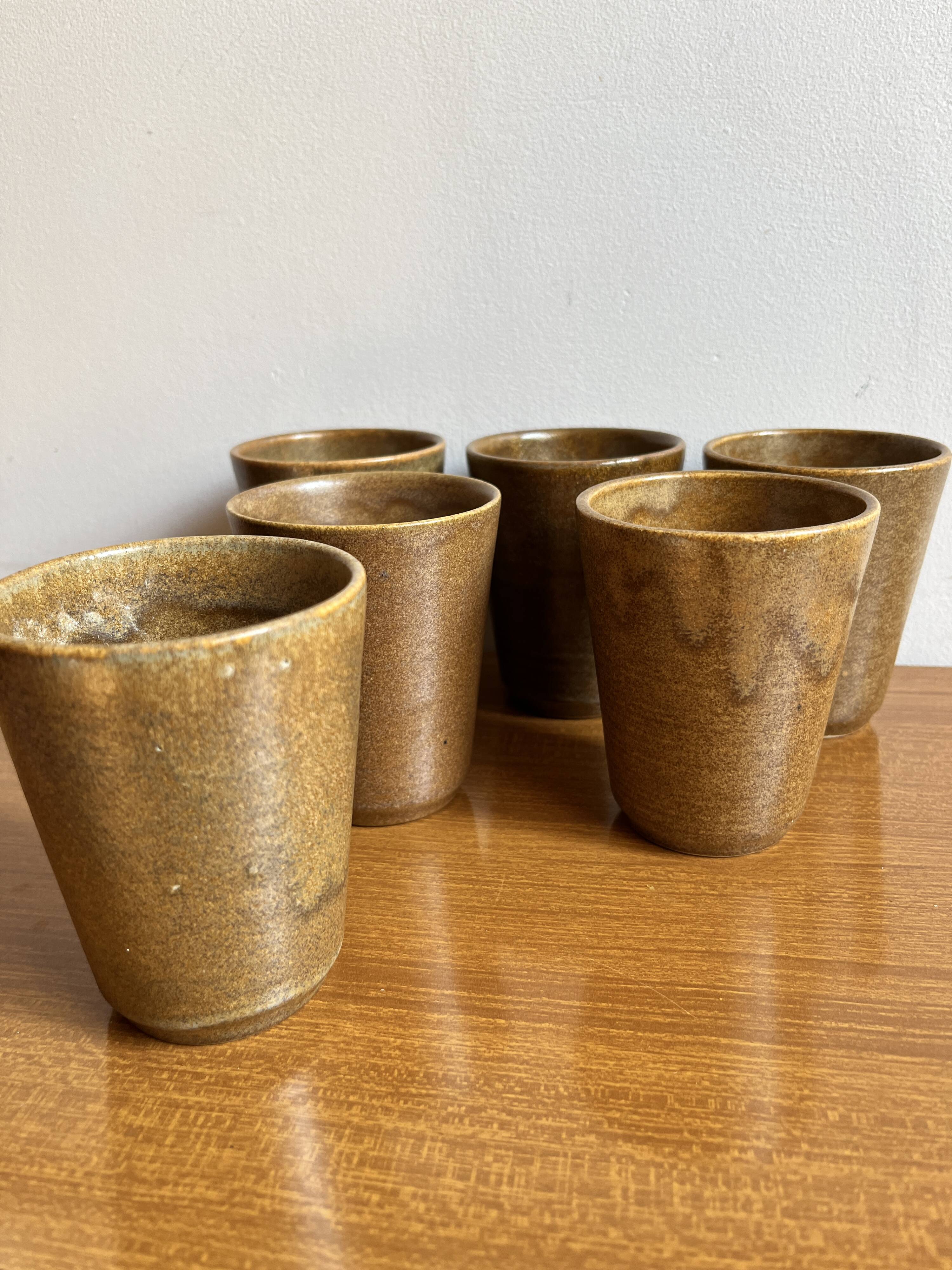 Digoin stoneware tumbler glasses