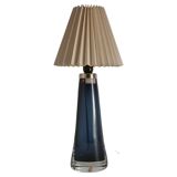 Blue Crystal Glass Table Lamp model RD 1566 by Carl Fagerlund, Orrefors, 1960s