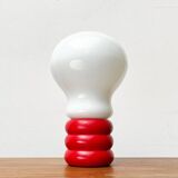 Giant table lamp or floor lamp in the shape of a light bulb from the mid-century German space age by Ingo Maurer for M Design, 1960s.