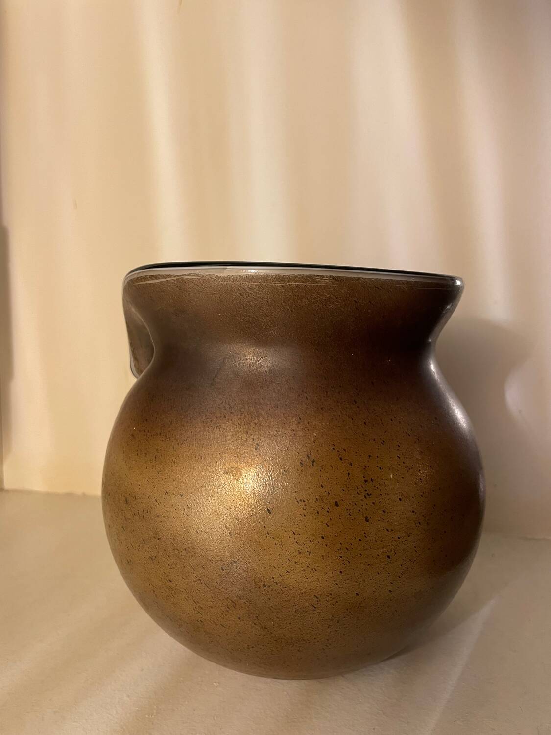 Bi-concept design glass paste vase