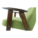 Restored vintage green lounge armchair from 60's