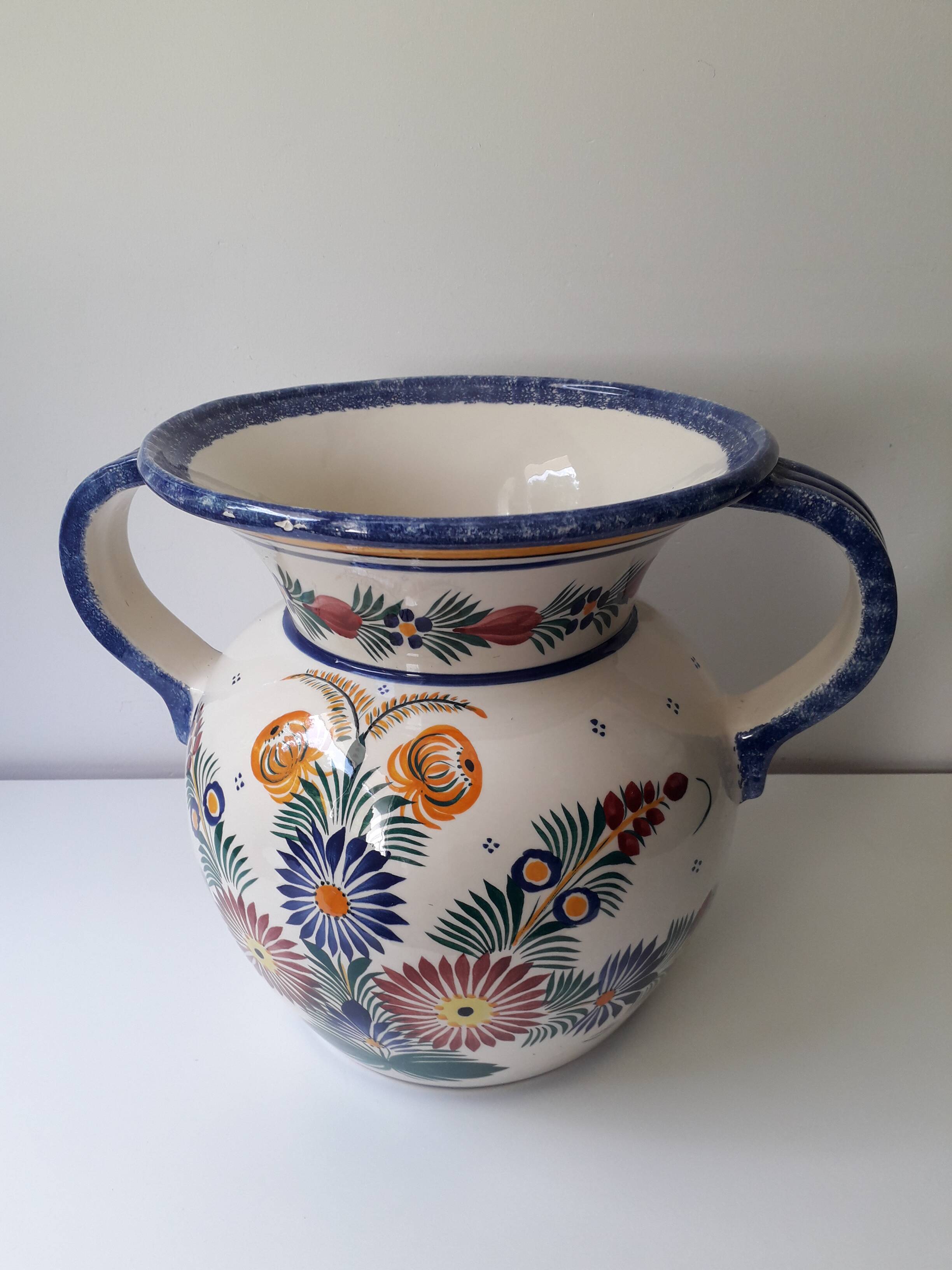 Large HB Henriot Quimper vase