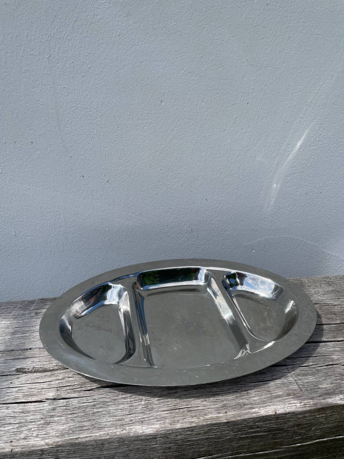 Plat compartimenté en inox Rémy Letang