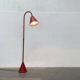 Mid-century leather floor lamp by Jacques Adnet for Valenti, Spain, 1960s.