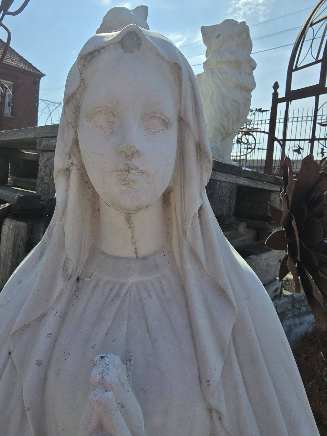 Stone statue of the Holy Virgin