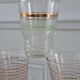 Lot de 12 verres à eau années 50 à liseré