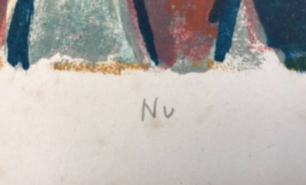 Nu,1945, lithographie originale, Jean Pons 1913-2005