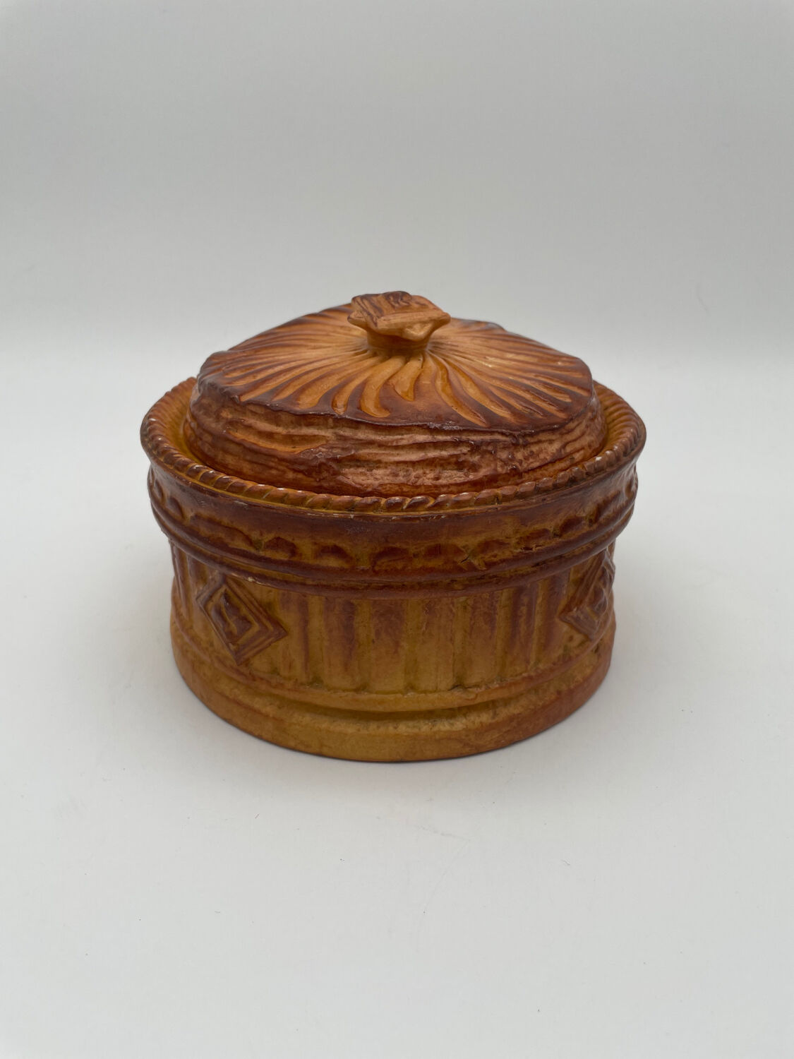 Terrine en trompe-l'oeil pâté en croûte signed Mehun, circa 1900
