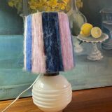 Art Deco lamp pink glass