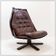 Vintage swivel armchair 1970 by Hans Brattrud for Hove Möbler