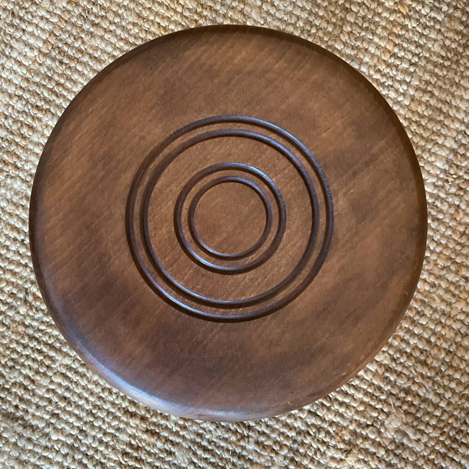 Tripod stool with turned legs