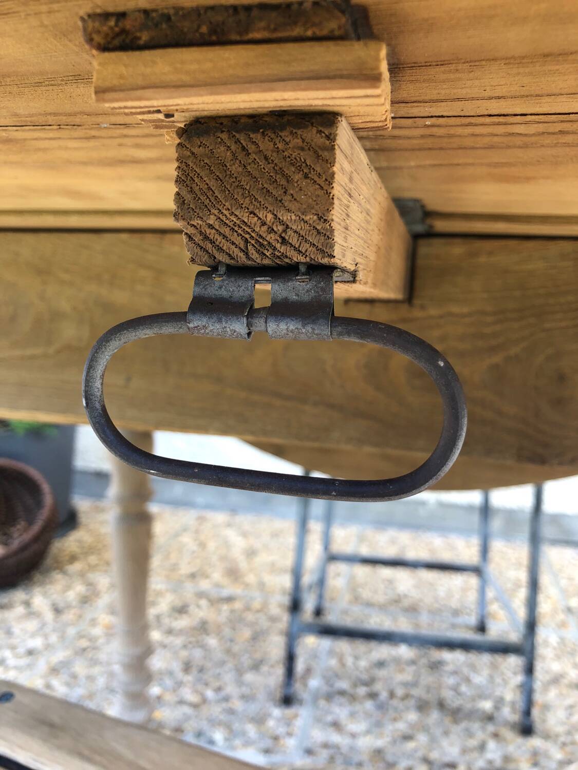 Farmhouse table with shutters