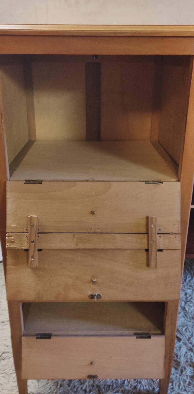 Art Deco style solid wood storage unit - mid 20th century