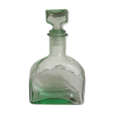 Carafe à whisky en verre vert vintage