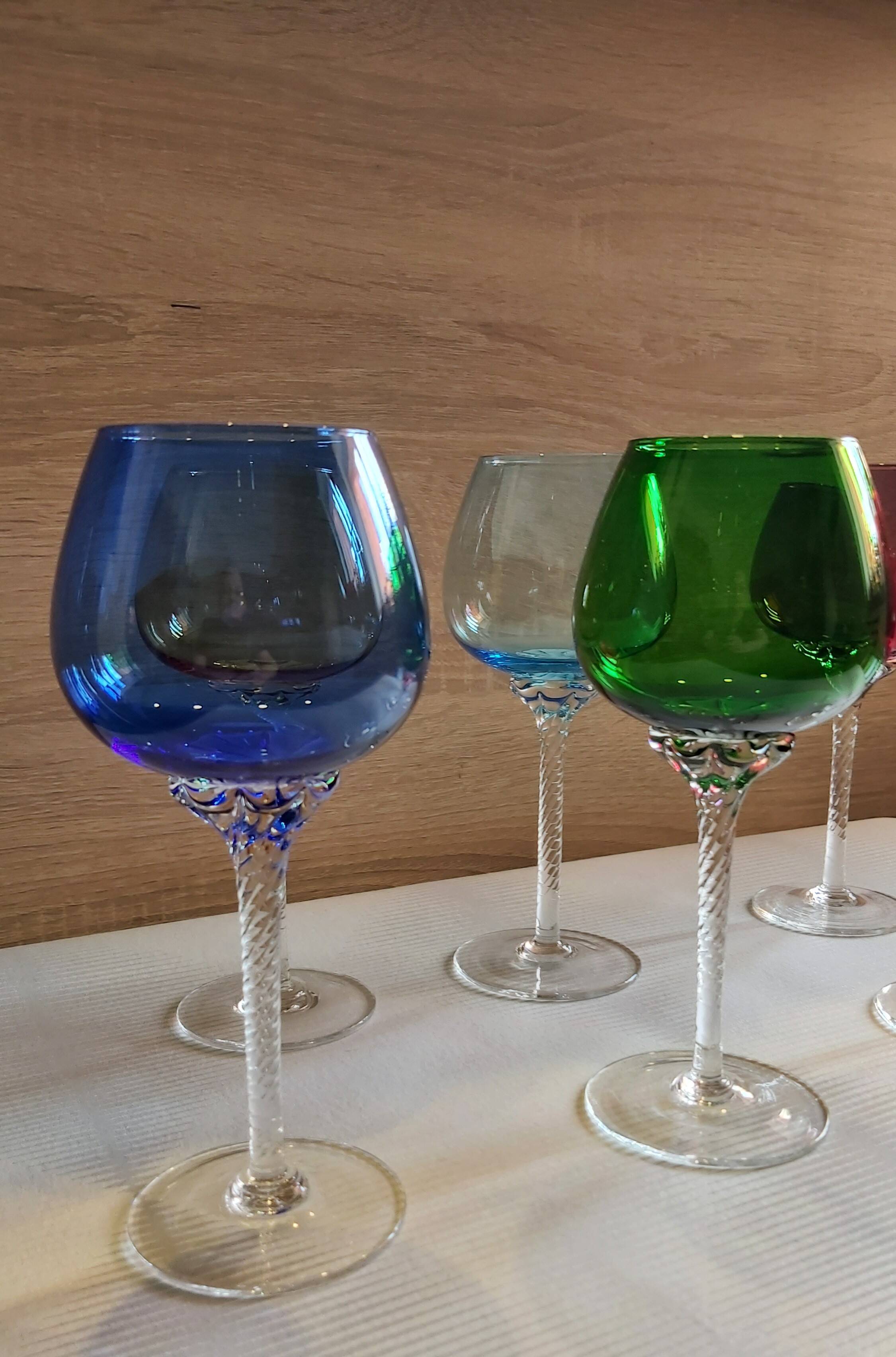 Set of six glasses, Italy, 1970s.