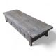 Table basse vintage en bois d'orme à 4 tiroirs