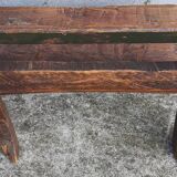Brutalist folk art bench