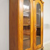 Showcase in fir wood and carved walnut, early 1900s